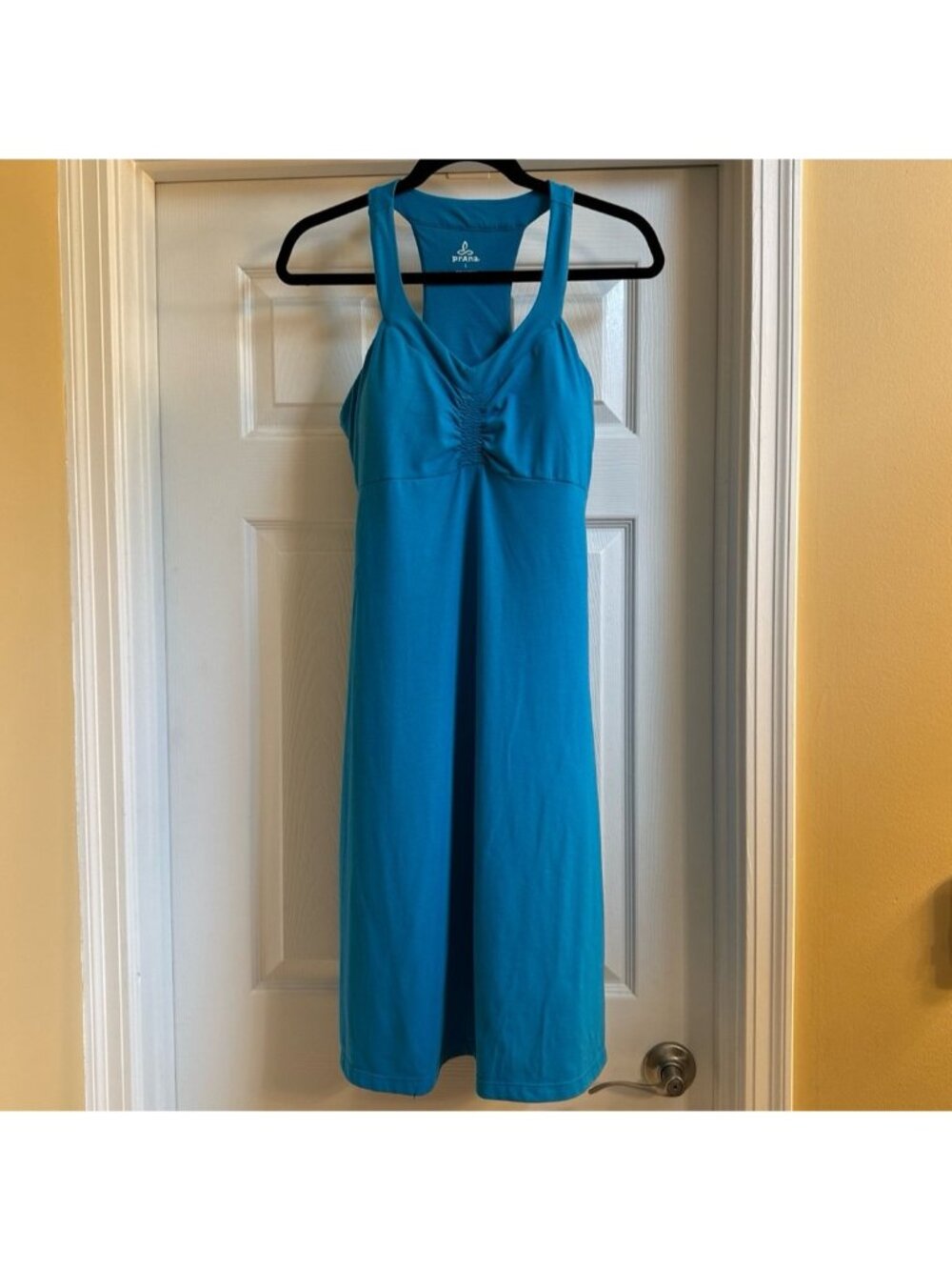 Prana Shauna Blue Sleeveless Midi Dress Blue Size Large